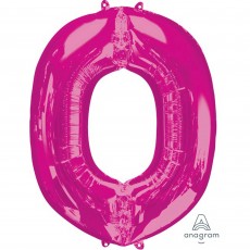 Letter O Pink  Shaped Balloon