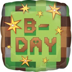 Minecraft TNT B-Day Square Shaped Balloon 45cm
