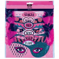 Bachelorette Paper Party Masks Pack of 6