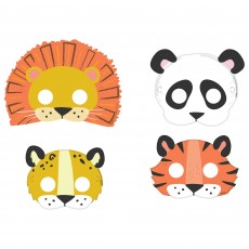 Jungle Animals Party Supplies - Party Masks Get Wild Jungle