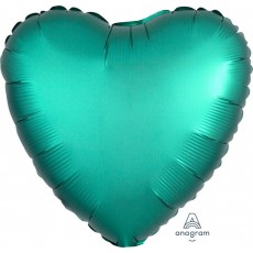 Satin Luxe Jade Heart Shaped Balloon 45cm