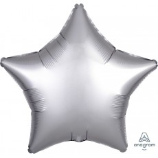 Satin Luxe Platinum Star Shaped Balloon 45cm