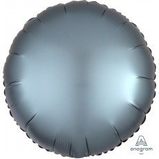 Blue Satin Luxe Steel  Foil Balloon