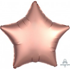Satin Luxe Rose Copper Star Shaped Balloon 45cm