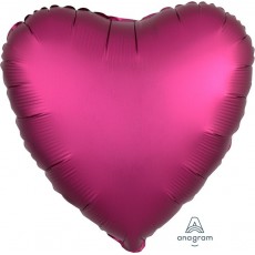 Satin Luxe Pomegranate Heart Shaped Balloon 45cm