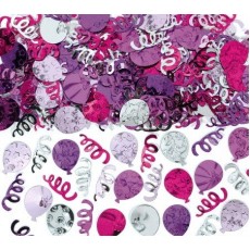 Pink Party Balloons Confetti 70g
