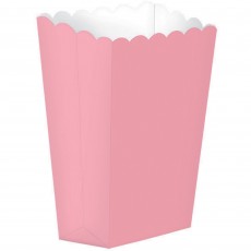 New Pink Small Popcorn Favour Boxes 13cm x 9.5cm 5 pk