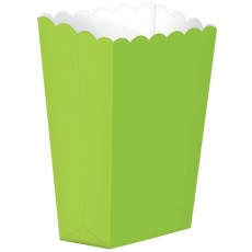 Kiwi Green Small Popcorn Favour Boxes 13cm x 9.5cm 5 pk