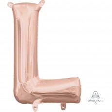 Letter L Rose Gold CI: Shaped Balloon