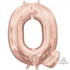 Letter Q Rose Gold CI: Shaped Balloon