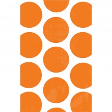 Orange Polka Dots Favour Bags 18cm x 11cm 10 pk