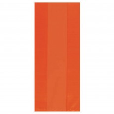 Orange Small Cello Favour Bags 24cm x 10cm 25 pk