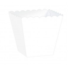 White Mega Pack Scalloped Paper Favour Boxes 5.7cm x 3.8cm x 3.8cm Pack of 100