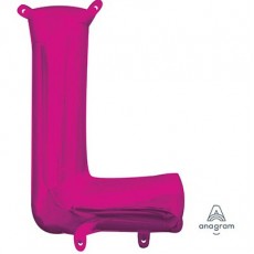 Letter L Pink CI: Shaped Balloon