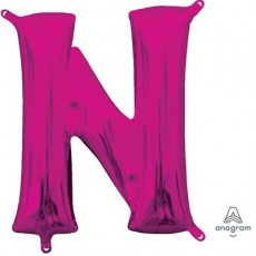 Letter N Pink CI: Shaped Balloon