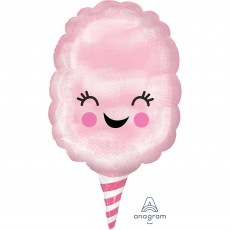 Pink Cotton Candy Shaped Balloon