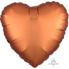 Satin Luxe Amber Heart Shaped Balloon 45cm