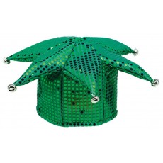 Green Party Supplies - Jester Sequin Hat