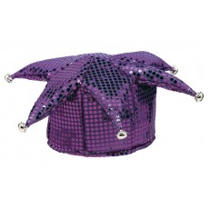 Purple Party Supplies - Sequin Jester Hat