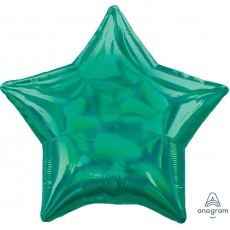 Green Party Decorations - Star Shaped Balloon Standard Holographic