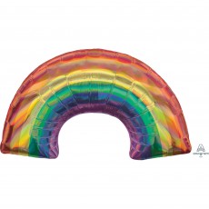 Rainbow Rainbow SuperShape Holographic Iridescent Shaped Balloon 86cm x 48cm