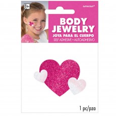 Pink Party Supplies - Glitter Star Body Jewellery