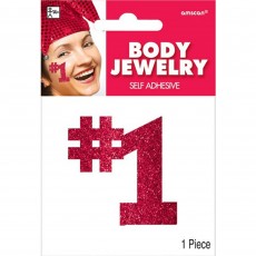 Number 1 Party Supplies - Body Jewellery Red