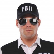 Black FBI Cop Forensic Hat Adult Size