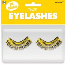 Yellow Party Supplies - Tinsel Eyelashes