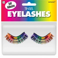 Rainbow Tinsel Eyelashes 1.2cm x 2.5cm
