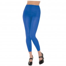 Blue Footless Tights Women's Costume Adult Standard Size