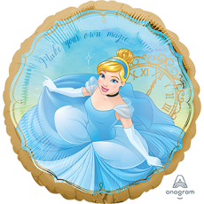 Round Disney Princess Once Upon A Time Standard HX Cinderella Foil Balloon 45cm