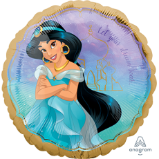Disney Princess Once Upon A Time Standard HX Aladdin Jasmine Foil Balloon 45cm