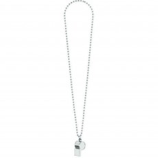 Silver Party Supplies - Whistle On Chain Necklace