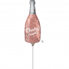 Bridal Shower Cheers! Mini Rose Champagne Bottle Shaped Balloon