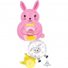 Easter Bunny & Friends Shaped Balloon 35cm x 99cm