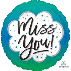 Miss You! Round Foil Balloon 45cm