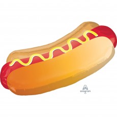 USA Hot Dog With Bun Shaped Balloon 83cm x 38cm