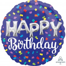 Happy Birthday Standard HX Letters Foil Balloon