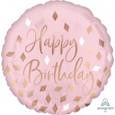 Blush Birthday Party Decorations - Foil Balloon Standard HX Blush