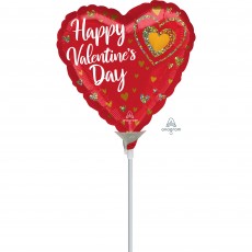 Valentine's Day Party Decorations - Shaped Balloon Glitter Hearts