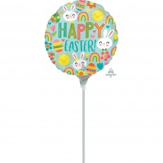 Happy Easter! Icons Round Foil Balloon 22cm