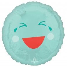 Emoji Green Smiley Face Standard HX Foil Balloon
