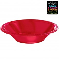 Apple Red Premium Reusable Plastic Bowls 355ml 20 pk
