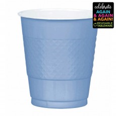 Pastel Blue Premium Reusable Plastic Plastic Cups 355ml 20 pk