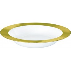 Clear with New Gold Border Premium Plastic Bowls 354ml 10 pk