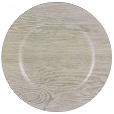Brown Party Supplies - Banquet Plate Premium Charger Printed Wood Grain