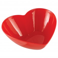 Love Red Reusable Plastic Heart Bowl 19cm