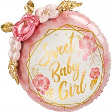 Baby Shower - General Floral Geo Shaped Balloon