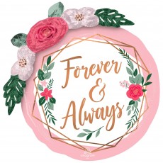 Wedding Party Decorations - Shaped Balloon Floral Forever & Always